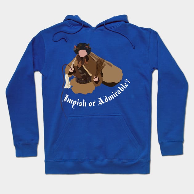 Dwight Schrute Impish or Admirable Belsnickel Art – The Office (white text) Hoodie by Design Garden